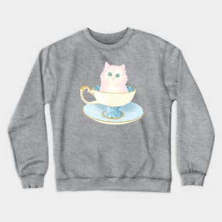 Teacup Cat Crewneck Sweatshirt